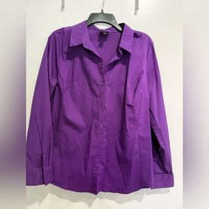 Vibrant Purple Button-Up Shirt